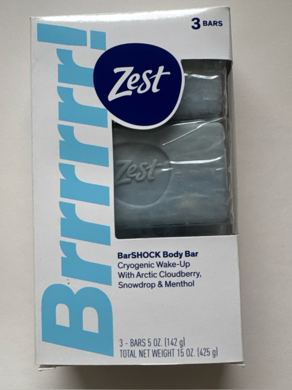 Zest Brrrrrr! BarSHOCK Body Bar Cryogenic Wake-Up w/Cloudberry/Snowdrop/Menthol
